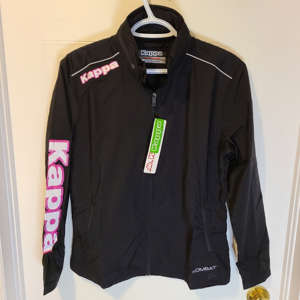 NWT Kappa Light Jacket - Black Women's Medium - Spring Zip-up Windbreaker Coat